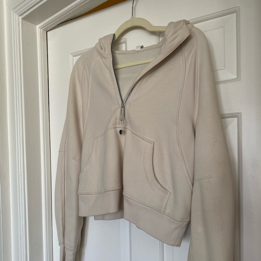 Lululemon Half Zip Hoodie in Bone XS / S